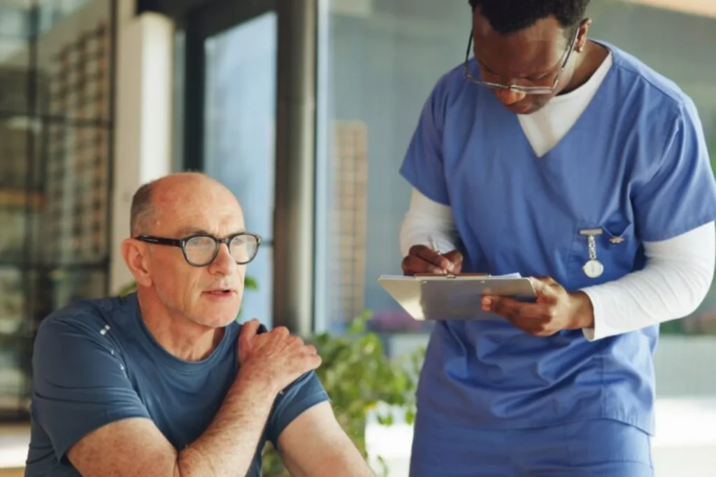 Doctor patient meeting