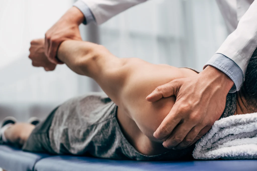 Patient going through PT for a shoulder impingement